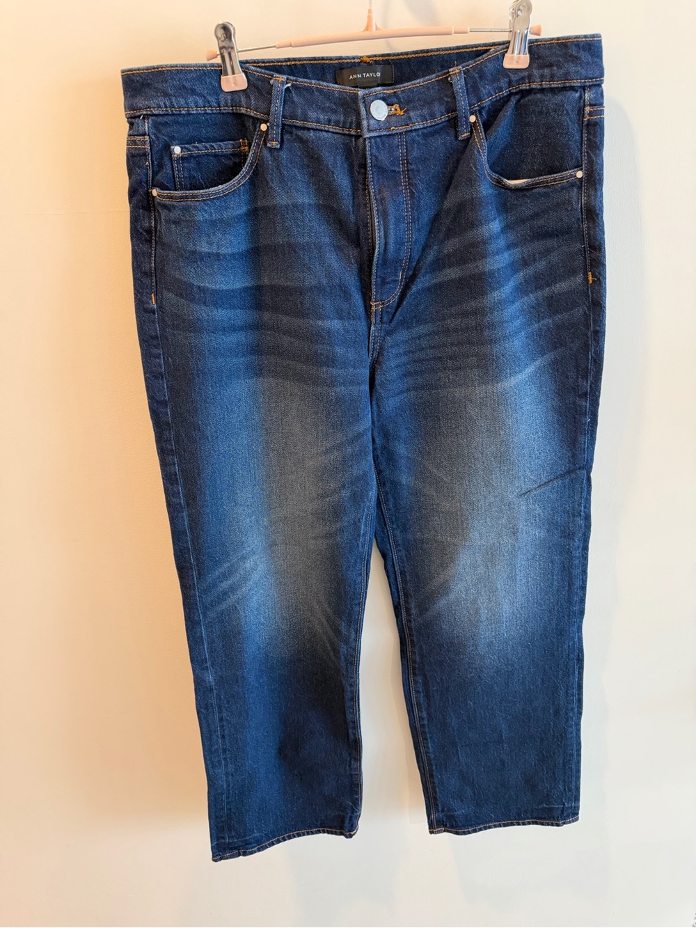 Ann Taylor The Straight Mid Rise Jeans Blue Size 10